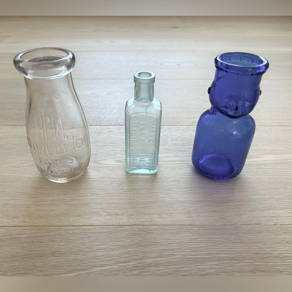 Antique Bottles - Milk, Root Beer
